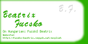 beatrix fucsko business card