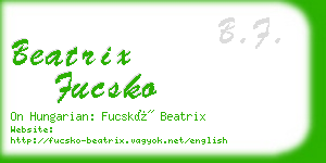 beatrix fucsko business card